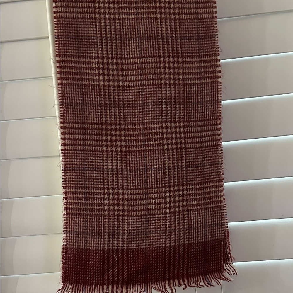 Vintage DCI Burgundy Acrylic Scarf